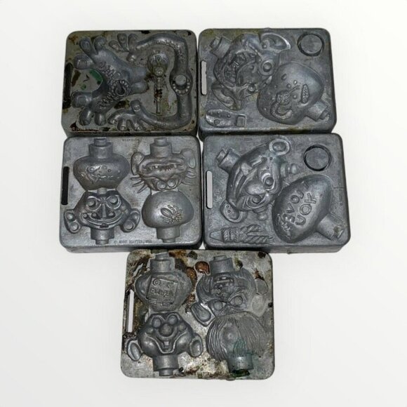 Creeple People Vintage  Mattel Thingmaker 5 Molds & Crossbar 1964 - Picture 2 of 9